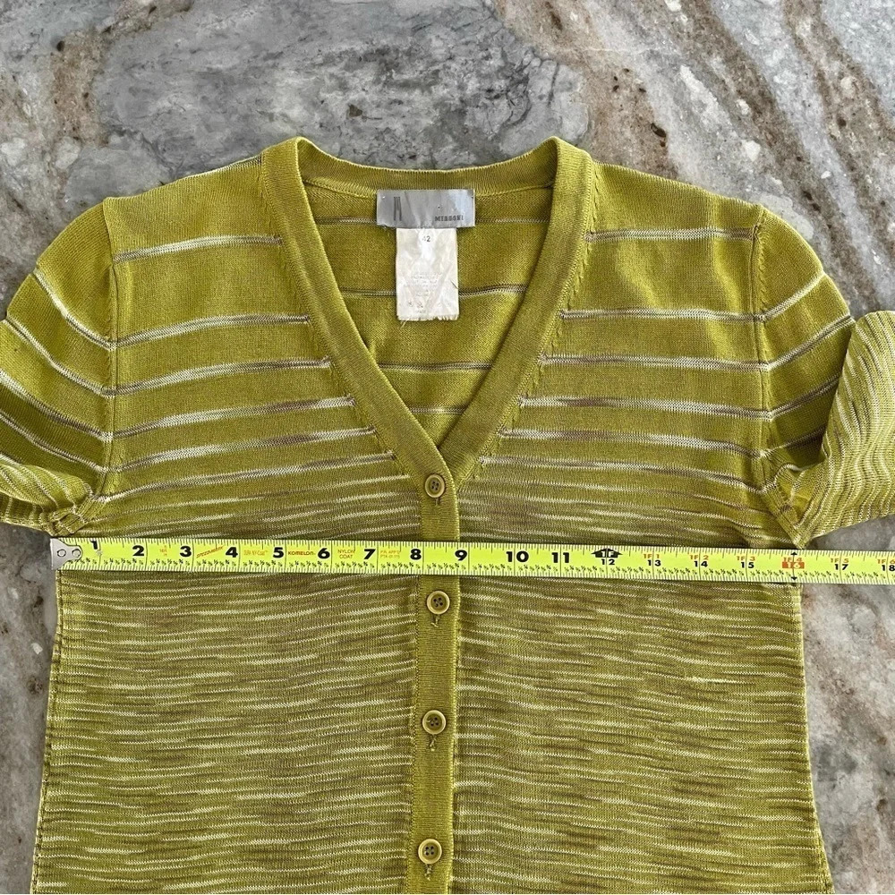 Vintage Missoni Striped V-Neck Cardigan Sweater It 42 Or Us 6 — image 4 of 7